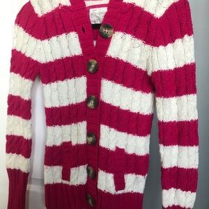 Pink/White striped sweater